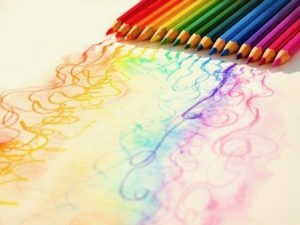 Art and colored pencils for tuning into God's voice