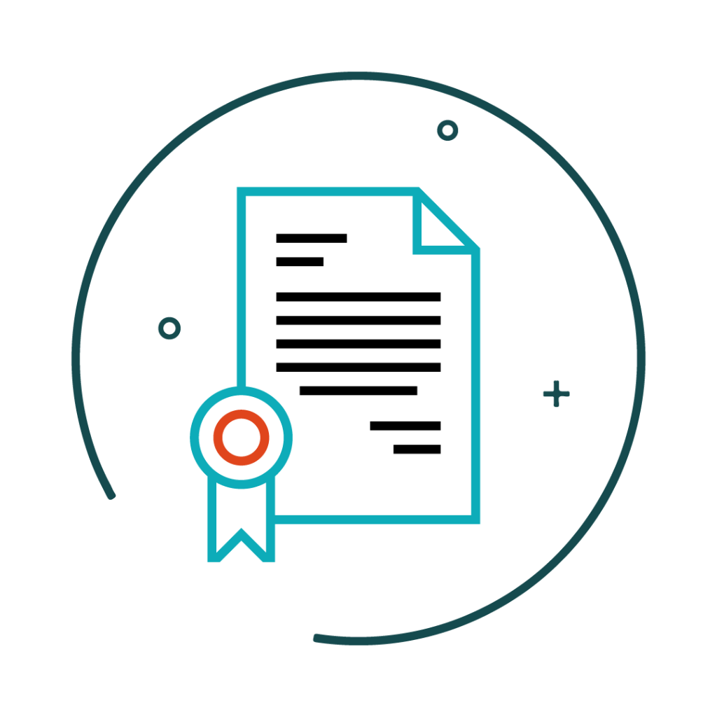 Training icon – certificate document