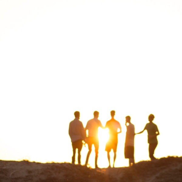 People silhouette at sunset